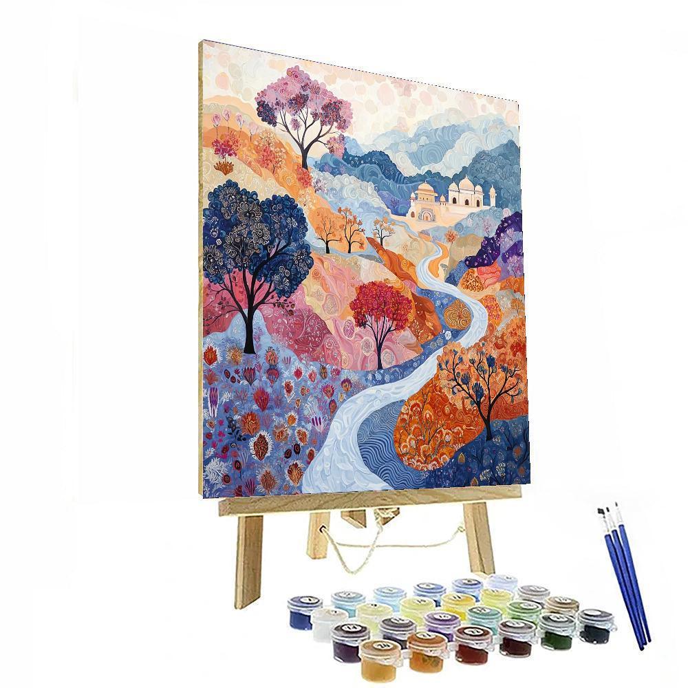 Nandalal Bose Inspired Heritage Threads  Number Painting