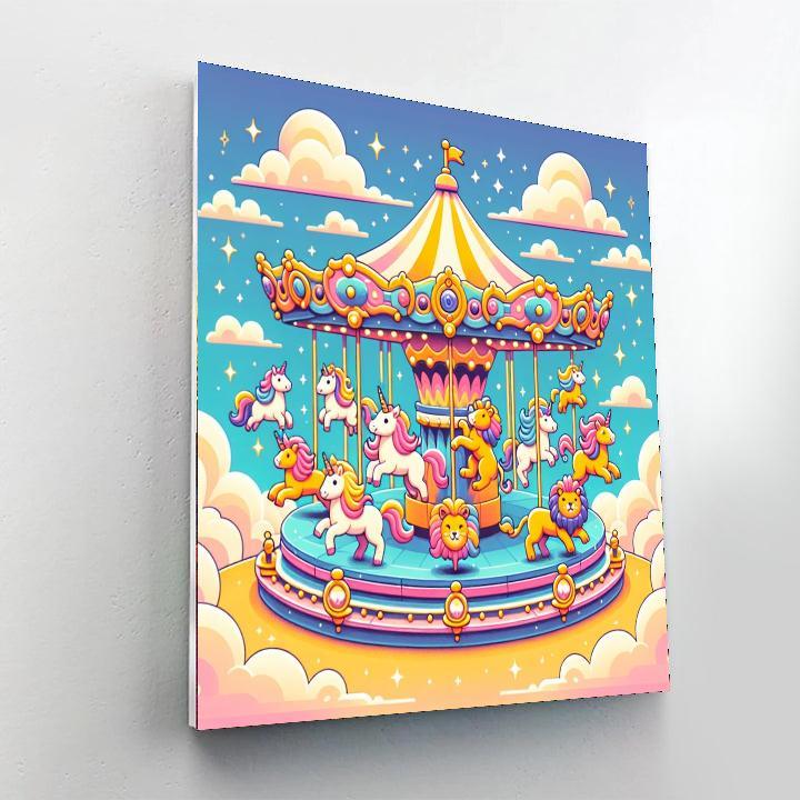 Magical Carousel Rides Paint By Numbers Art