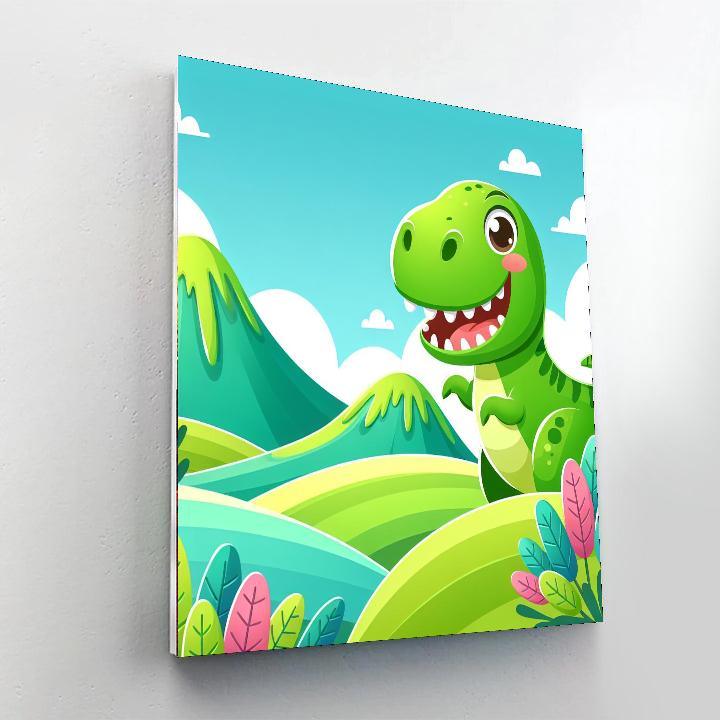 Joyful T-rex Painting By Numbers Kit