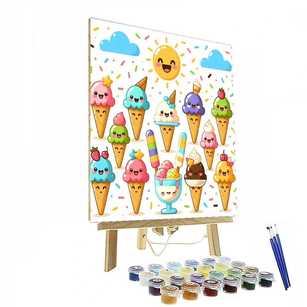 Delightful Ice Cream Treats Number Painting