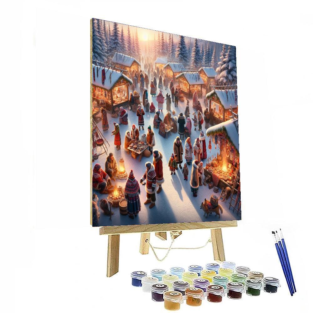 Jokkmokk Winter Market Number Painting