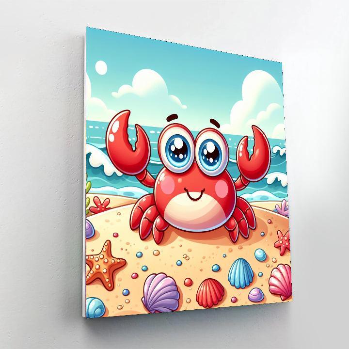 Cuddly Crab Painting Number Kit