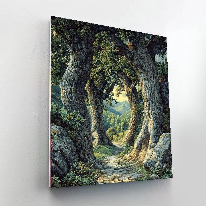 Michelangelo Inspired Mystic Forest Symphony  Painting By Numbers Kit