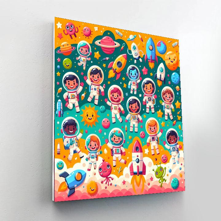 Wacky Space Explorers Paint By Numbers Art