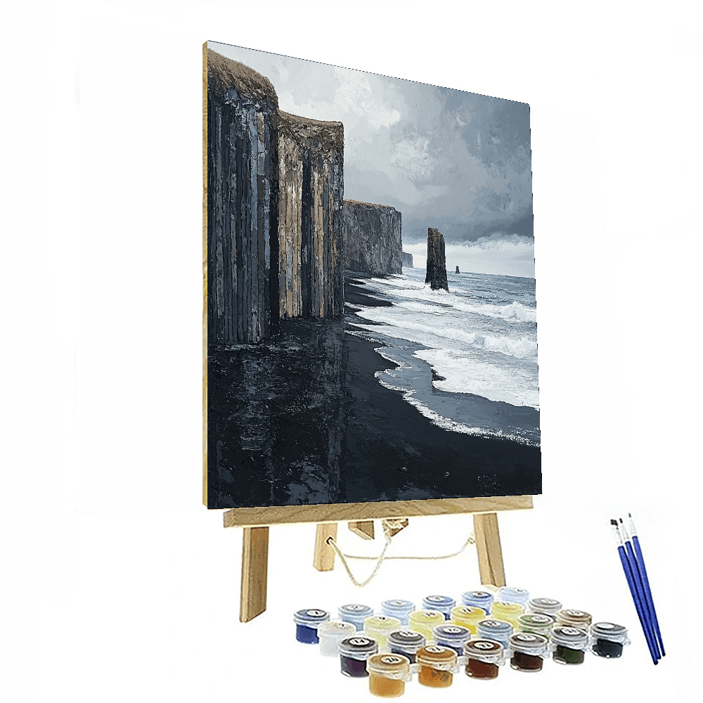 Vik Black Sand Beach, Iceland Painting Number Kit