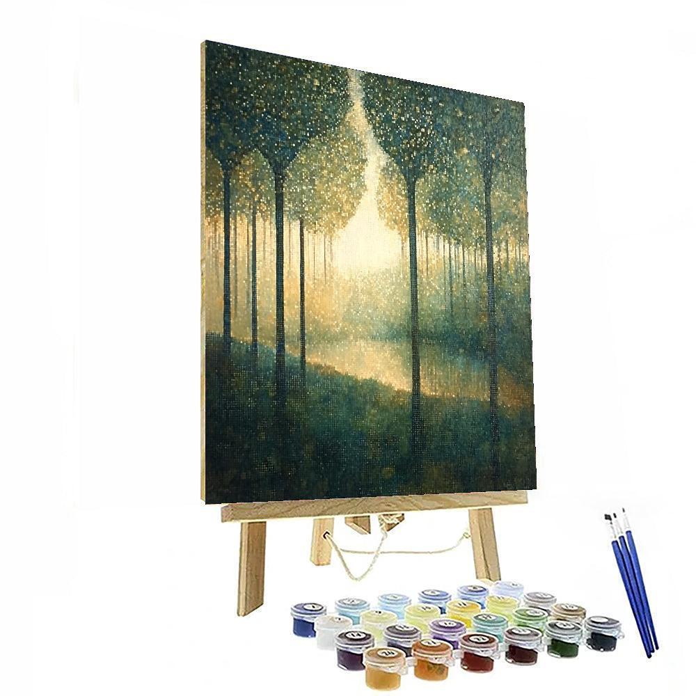 Georges Seurat Inspired Tranquil Forests  Paint By Numbers Kits
