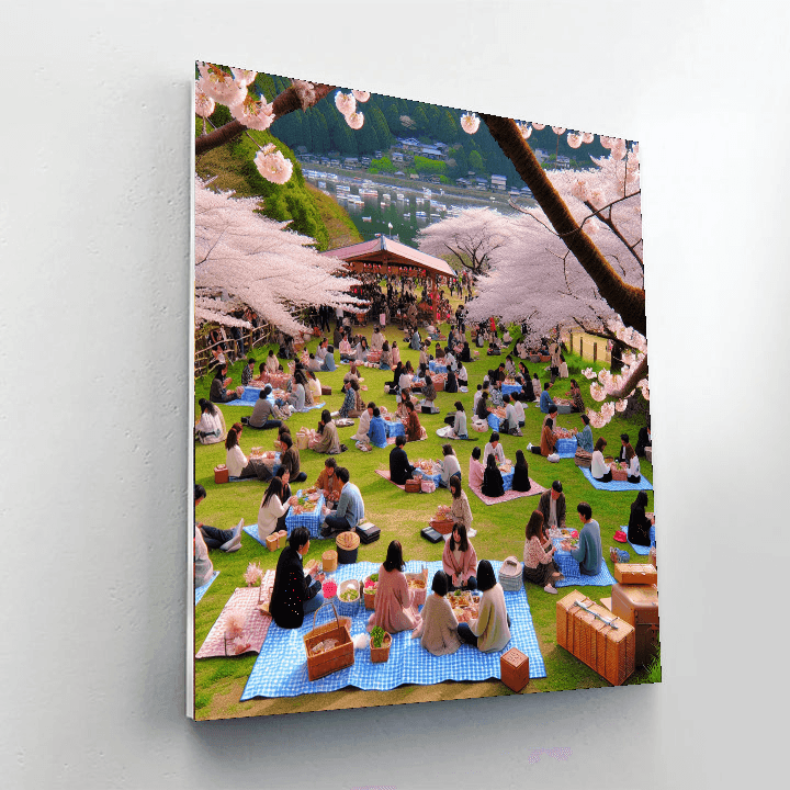 Ohanami Festival Number Painting