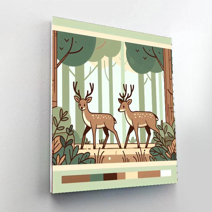 Dapper Deer Numbered Painting Kits