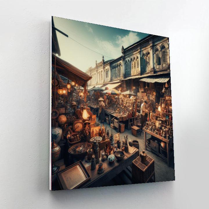 Timeless Vintage Marketplace Paint By Numbers Art