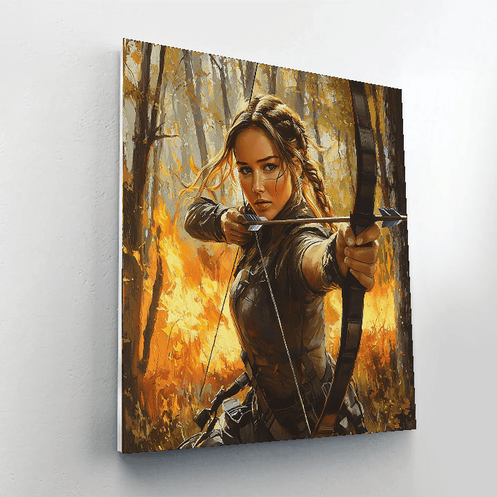 Jennifer Lawrence: Captivating Flames Of Revolution Painting By Numbers Kit