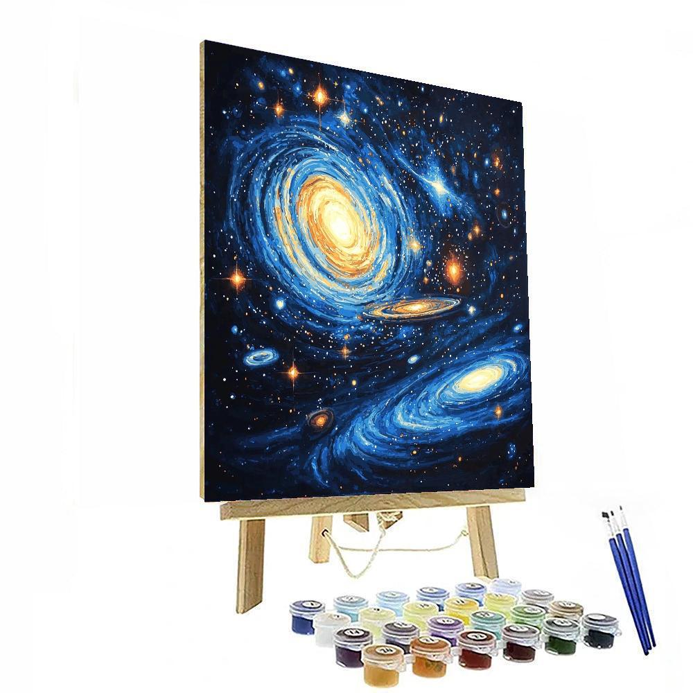 Caravaggio Inspired Cosmic Echos  Painting By Numbers Kit