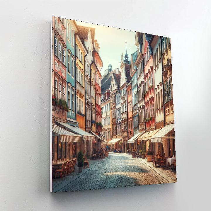 Quaint European Streets Paint By Color