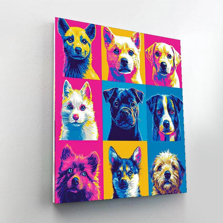 Andy Warhol Inspired Colorful Animal Portraits  Paint By Numbers