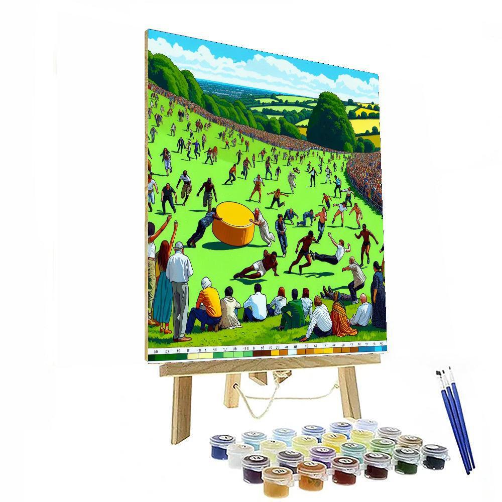 Cheese Rolling At Cooper's Hill - Uk Paint By Numbers Kits