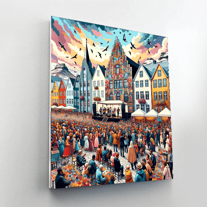 Festival Of The Arts - Reykjavik, Iceland Painting By Numbers Kit