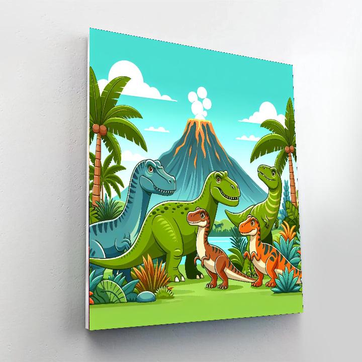 Fantastic Dinosaur Realm Painting By Numbers Kit