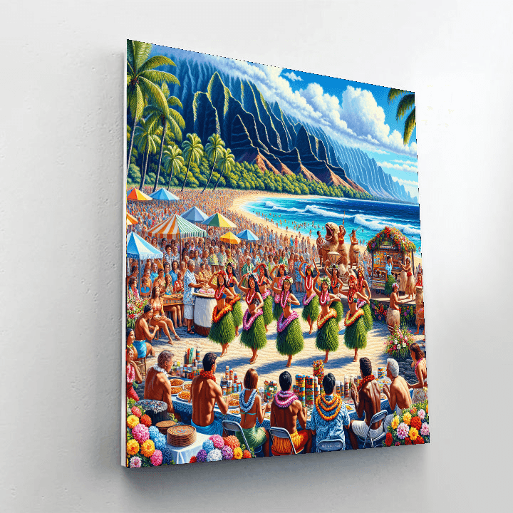 Aloha Festivals - Hawaii, Usa Painting Number Kit