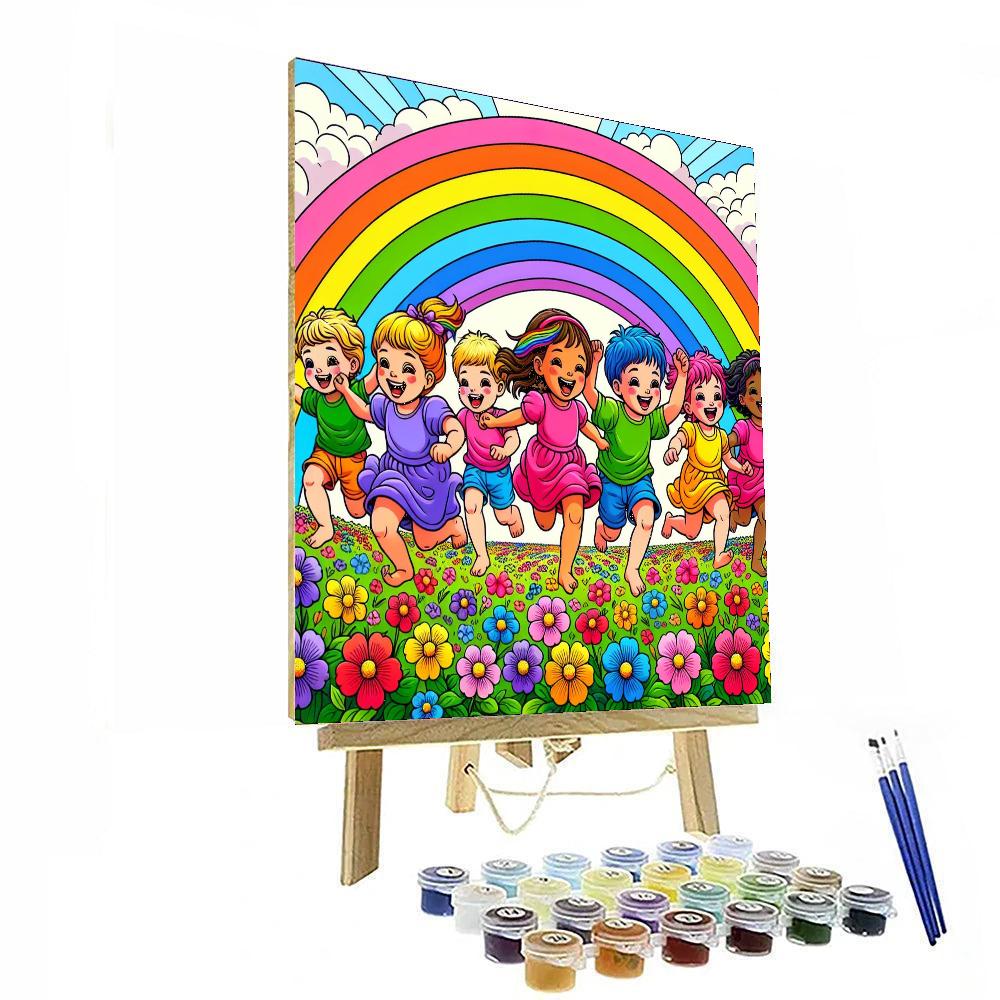 Rainbow Runners Painting Number Kit