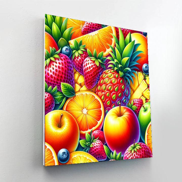 Fabulous Fruit Fiesta Number Painting