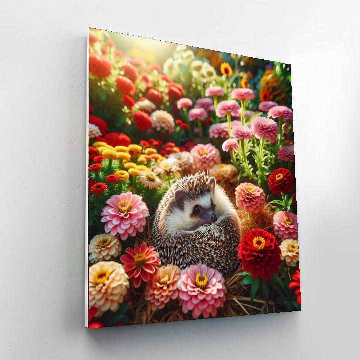 Delightful Hedgehog's Garden Painting By Numbers Kit