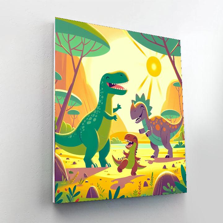 Dreamy Dinosaur World Painting Number Kit