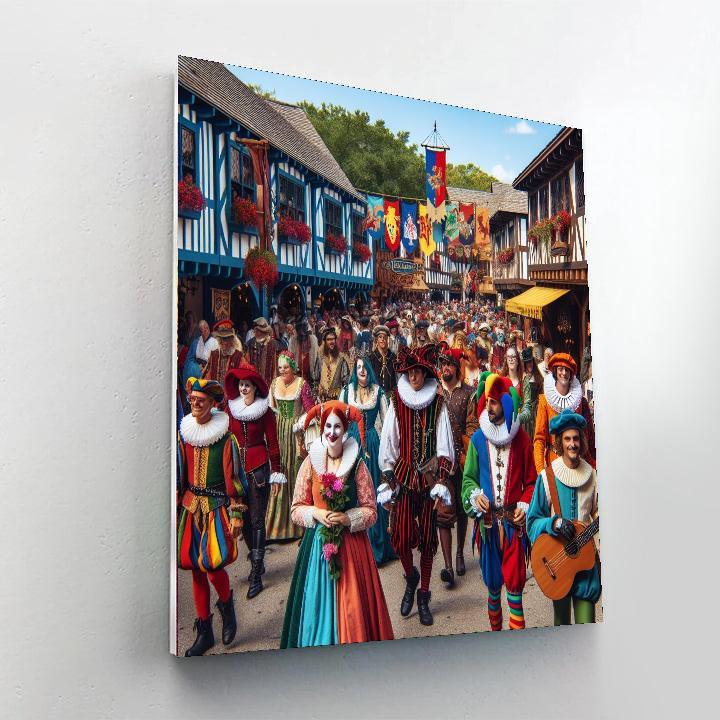 Renaissance Festival Parade Paint By Numbers Art
