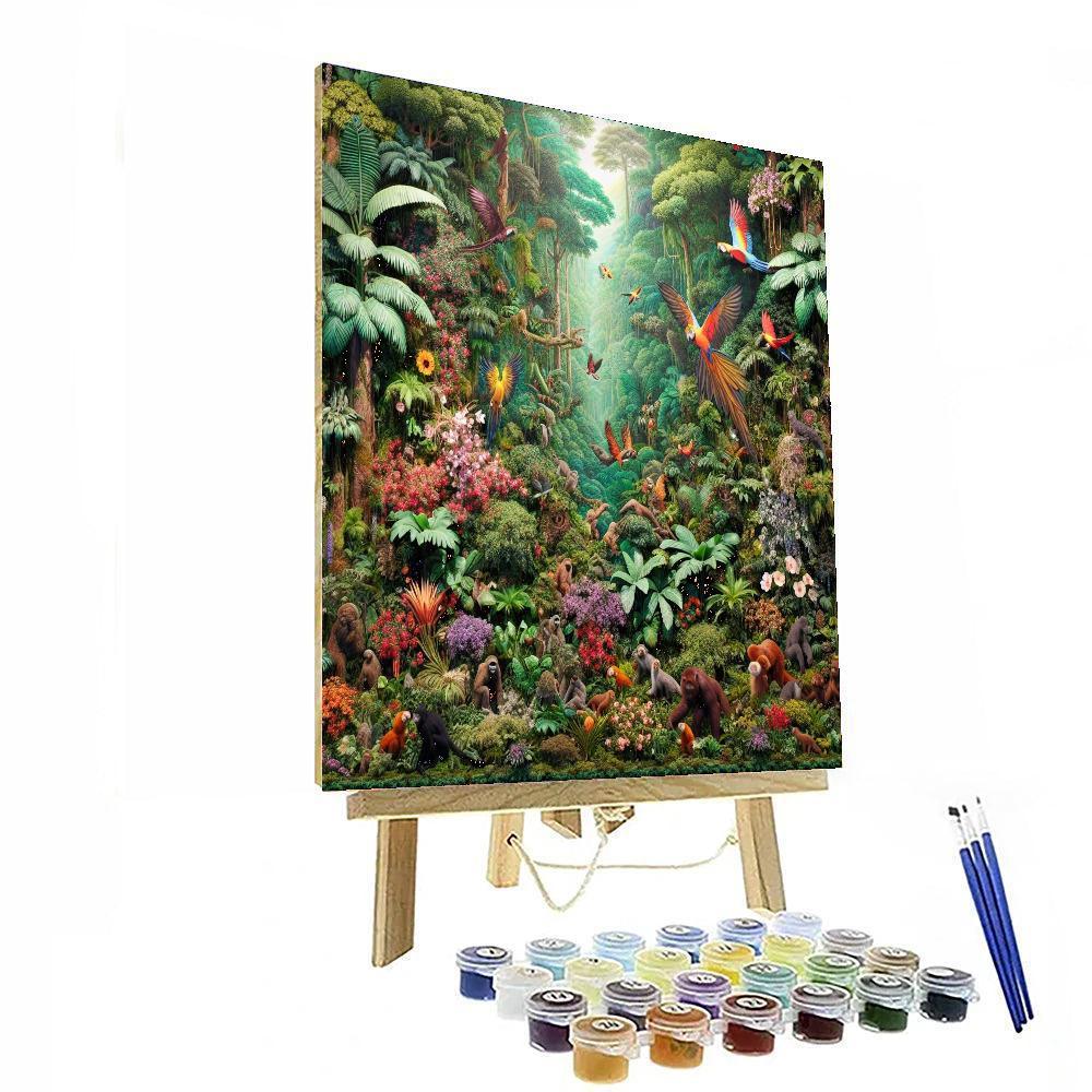 Glistening Rainforest Painting By Numbers Kit