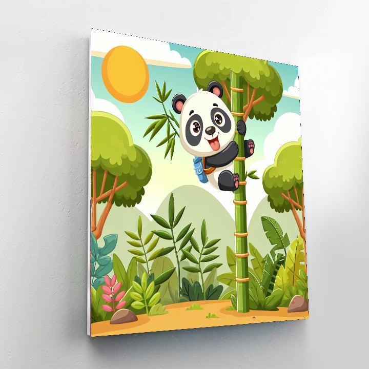 Cheerful Adventure Panda DIY Paint By Numbers