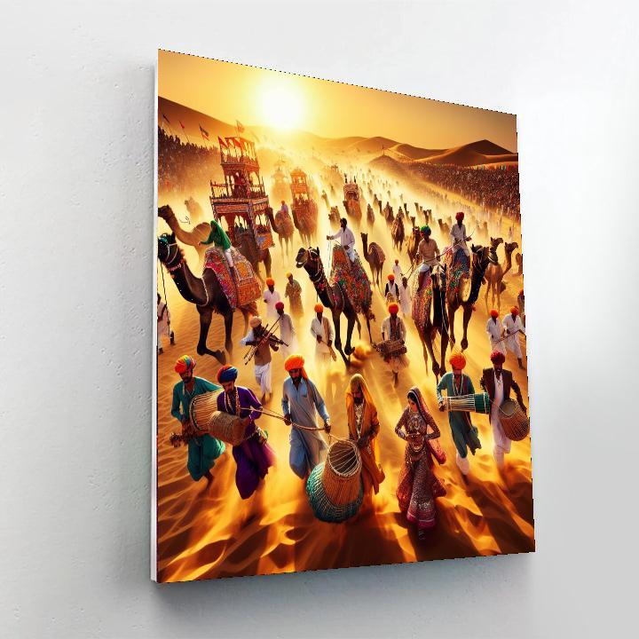 Jaisalmer Desert Festival - Rajasthan Paint By Color