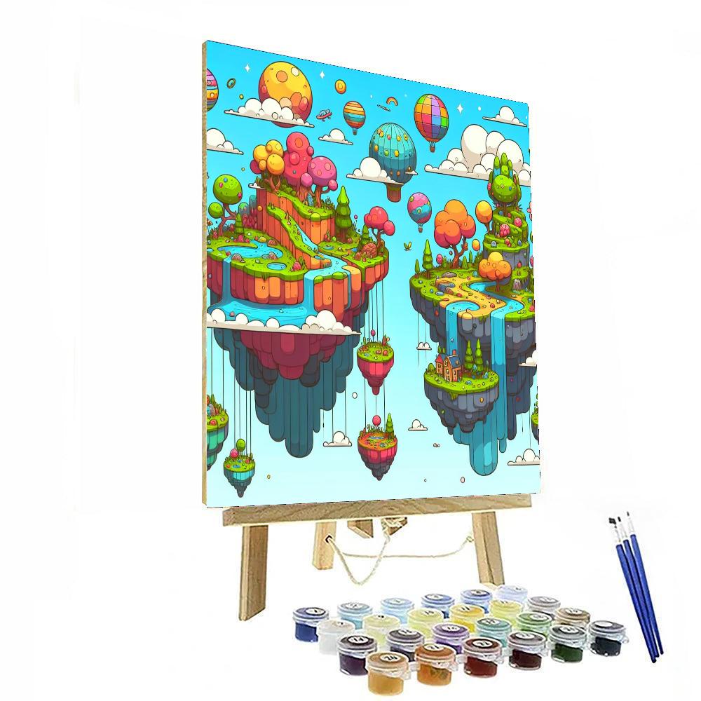 Floating Island Fantasies Painting By Numbers Kit