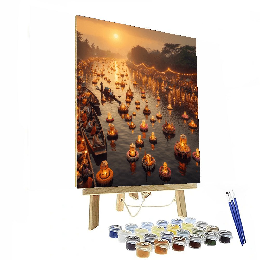 Loi Krathong Festival DIY Paint By Numbers