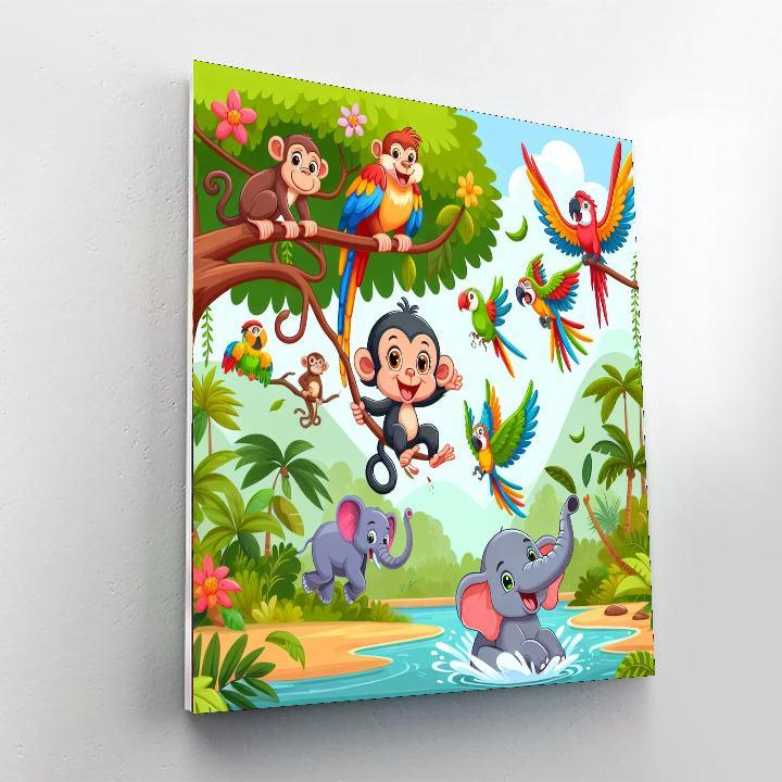 Happy Jungle Adventure Number Painting