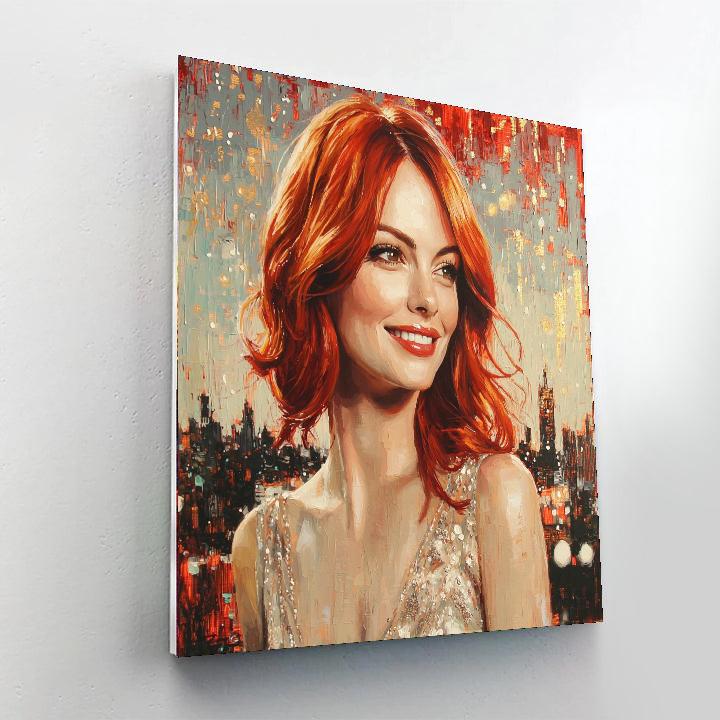 Emma Stone: Enchanting The Silver Screen Painting Number Kit