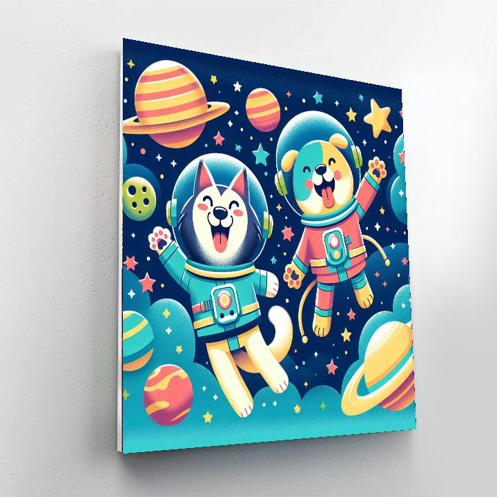 Space Animal Expedition Number Painting
