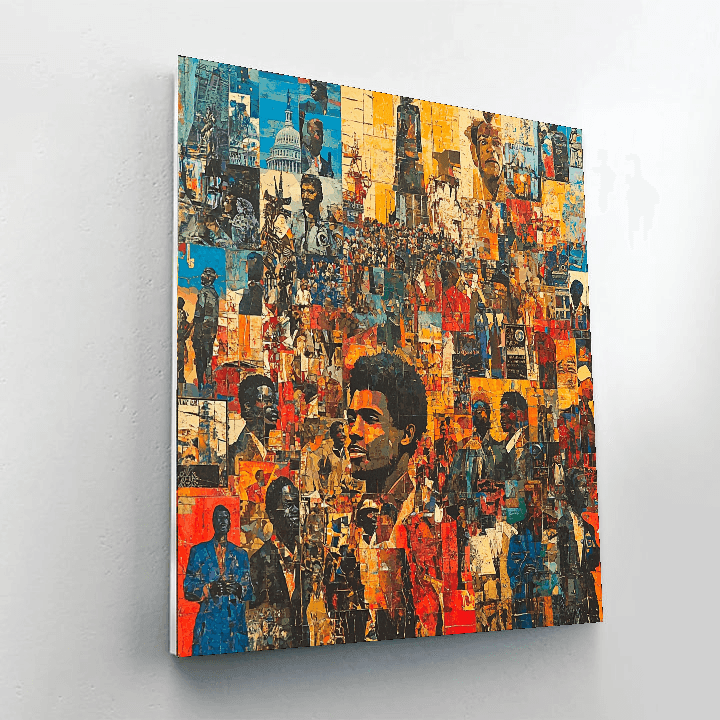 Romare Bearden Inspired Fusion Of Cultures  Painting By Numbers Kit