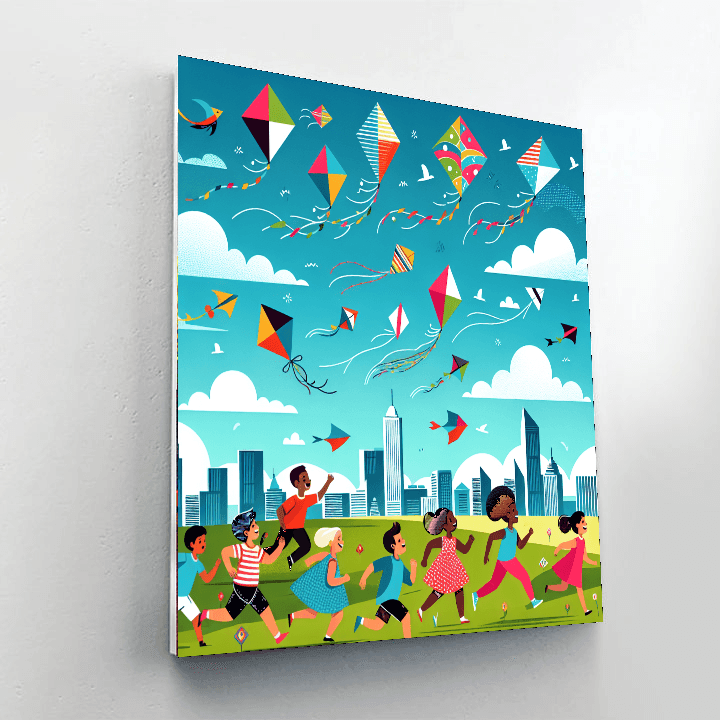 Kite Flying Fun Painting Number Kit