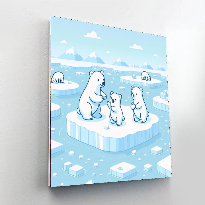 Polar Bear's Arctic Home DIY Paint By Numbers