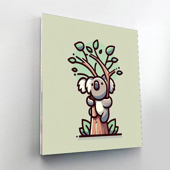 Curious Koala's Climb Numbered Painting Kits