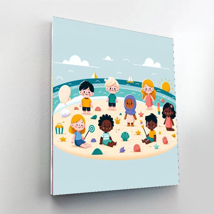 Sandy Shoreline Expedition Number Painting