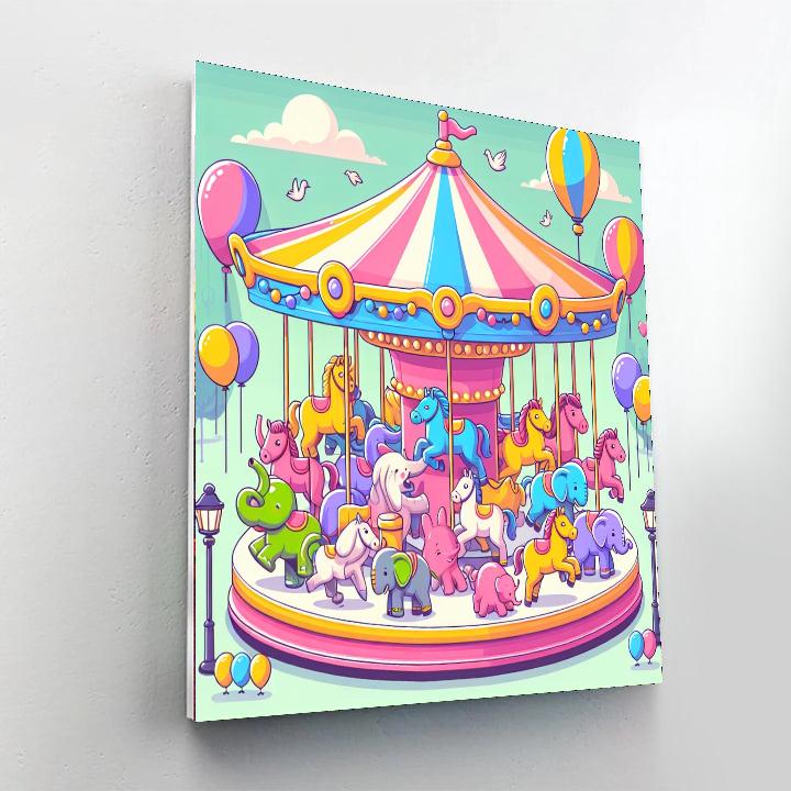 Colorful Carousel Fun Paint By Number