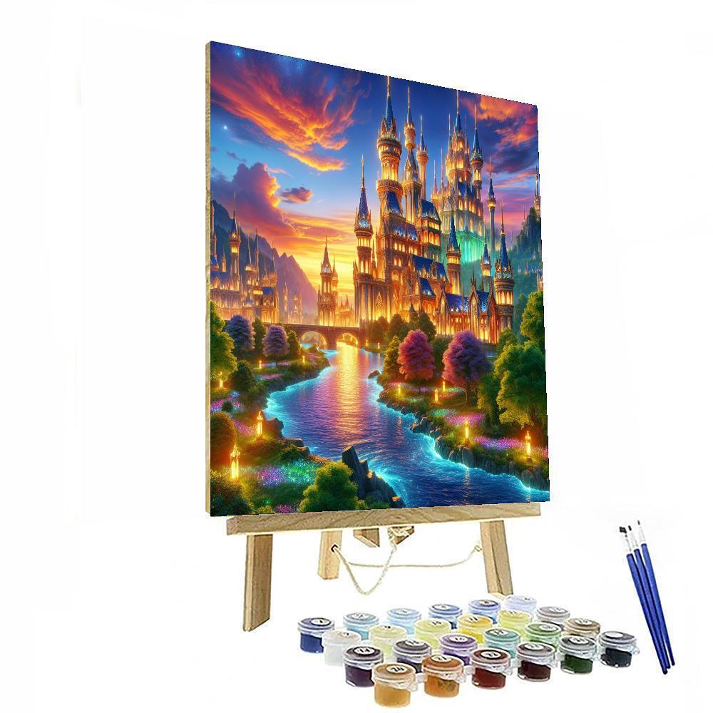 Magical Kingdom At Dusk Paint By Number