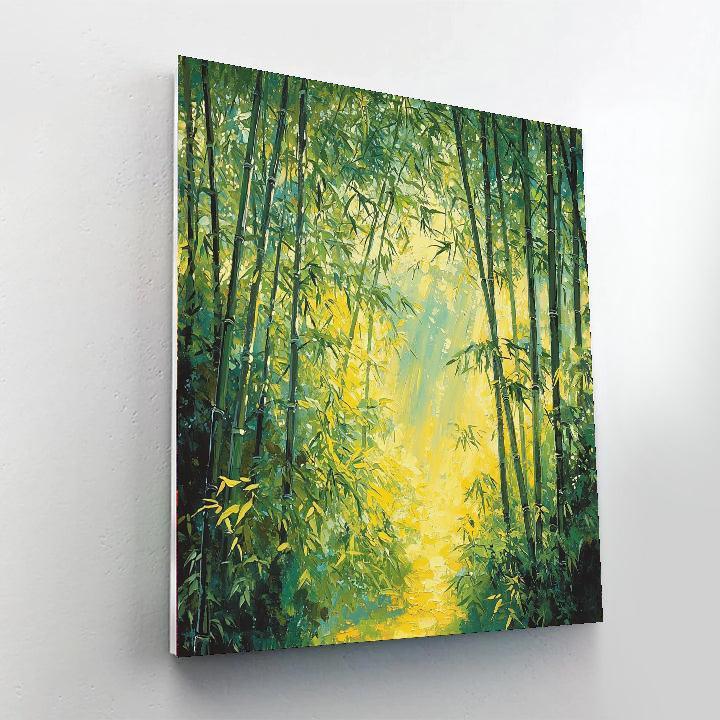 Utagawa Hiroshige Inspired Ethereal Bamboo Grove  Number Painting