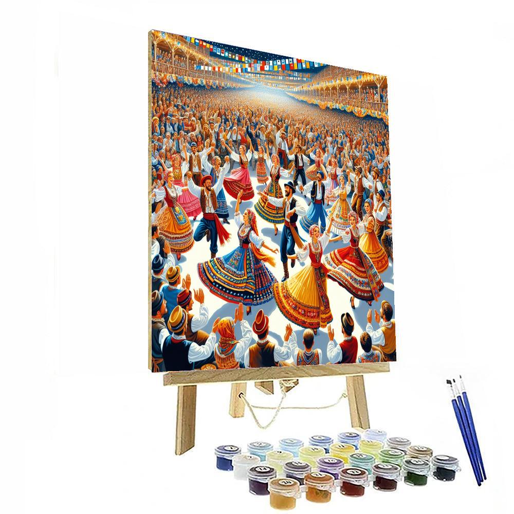 Folk Dance Festival Number Painting