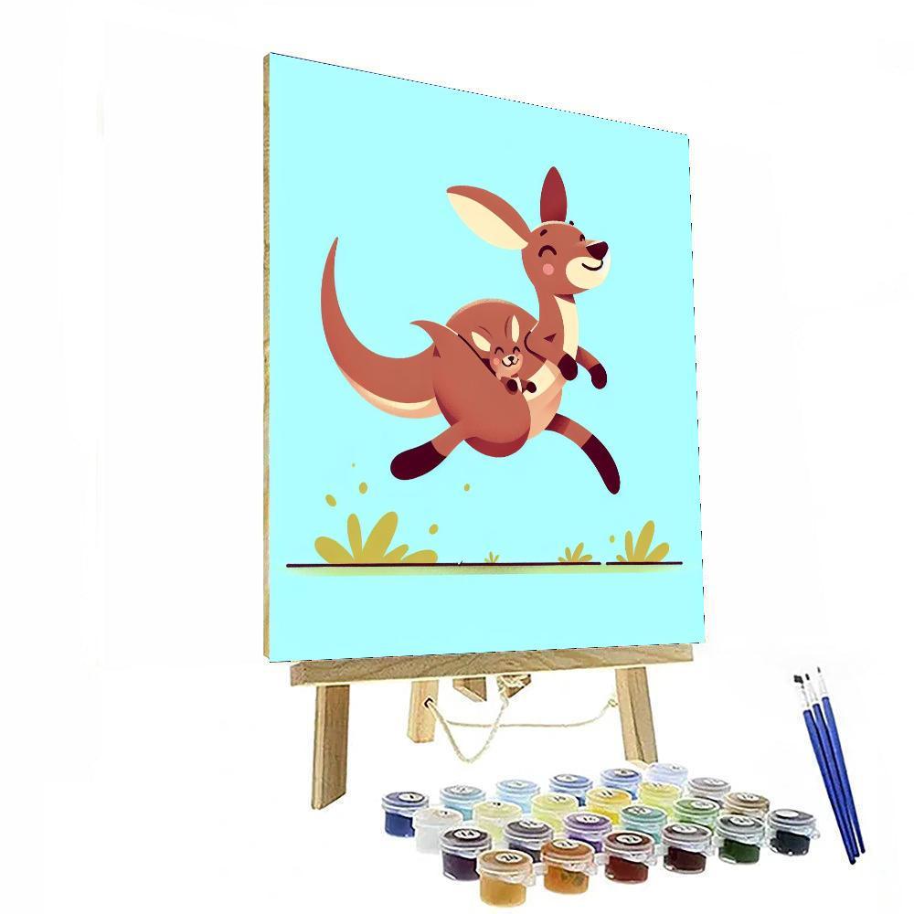 Joyful Kangaroo Bounce Paint By Color