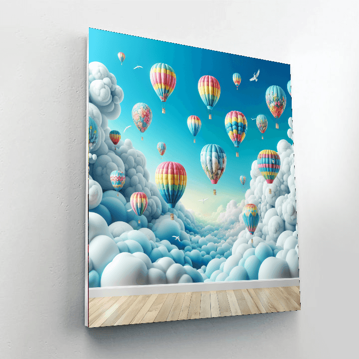 Dancing Hot Air Balloons Painting By Numbers Kit