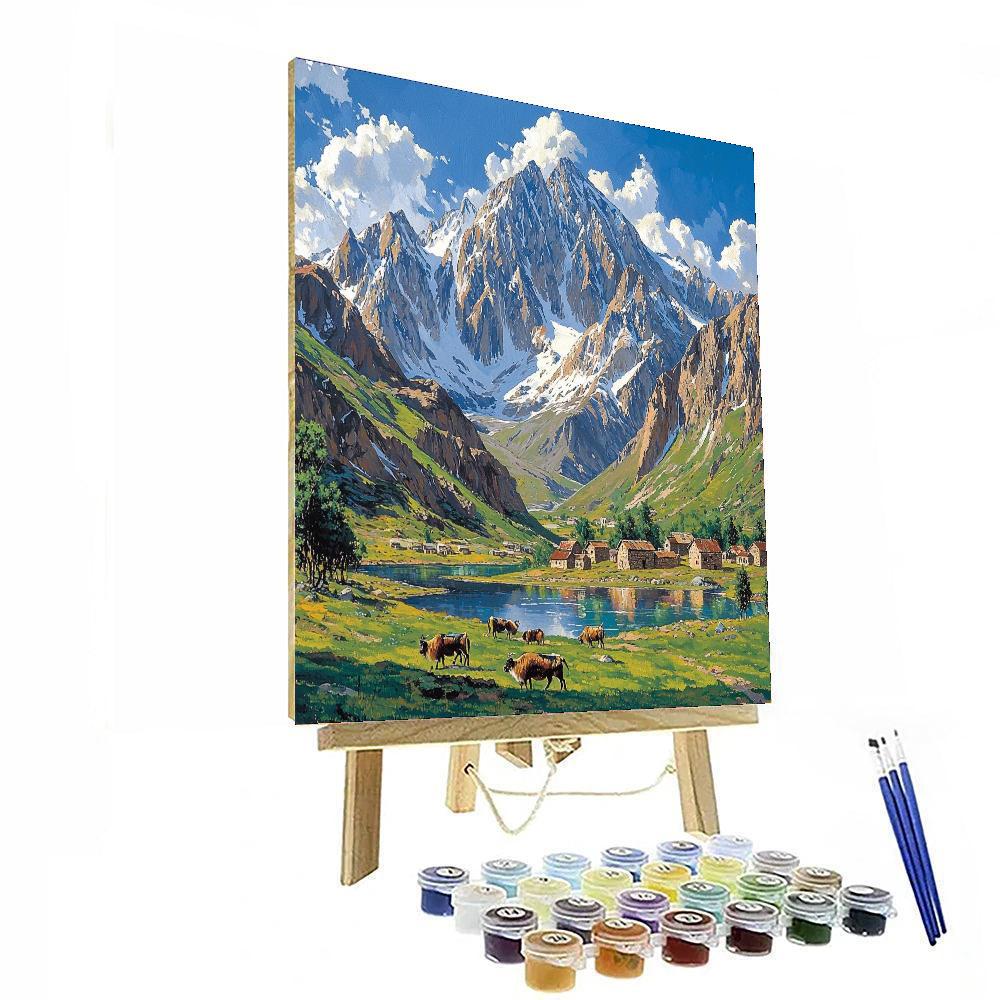 Pamir Mountains - Tajikistan Numbered Painting Kits