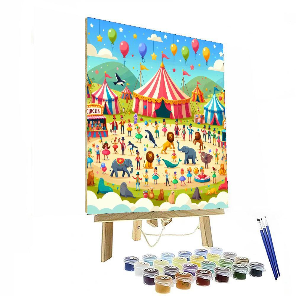 Merry Magical Circus Number Painting