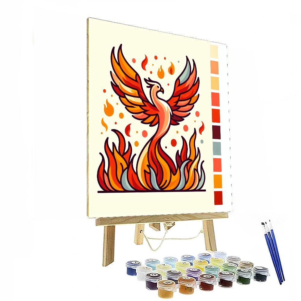 Mystical Phoenix Rising Paint By Color