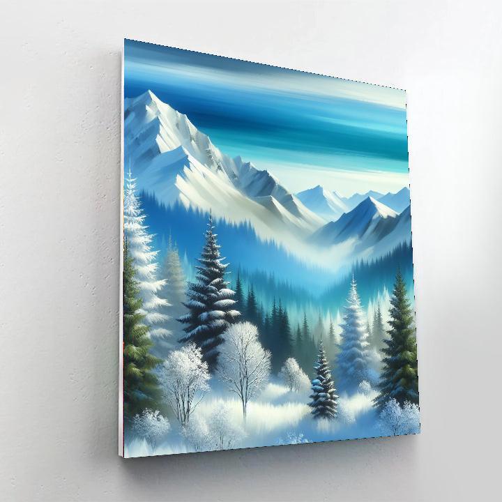 Snowy Alpine Retreat DIY Paint By Numbers