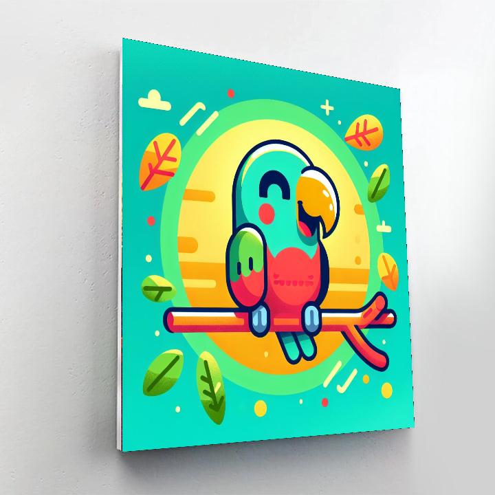 Excited Parrot Paint By Numbers Kits